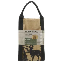 Sac à bûches en jute