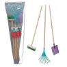 Set 3 outils de jardin enfant + sac de transport
