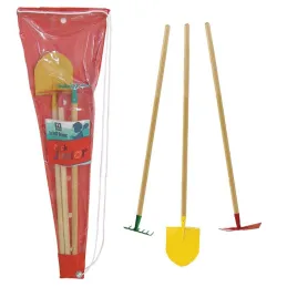 Set 3 outils de jardin enfant + sac de transport