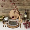 Dessous d'assiette en bois Bienvenue au chalet