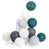 Guirlande lumineuse boules colorées 20 LED 3,72 m