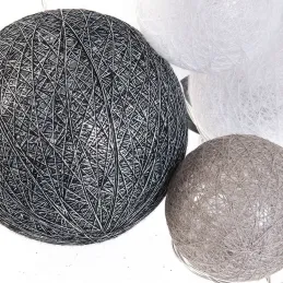Guirlande lumineuse boules colorées 10 leds multi-tailles