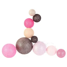 Guirlande lumineuse boules colorées 10 leds multi-tailles