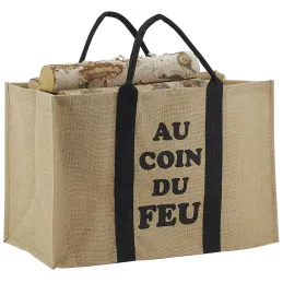 Sac à bûches en jute