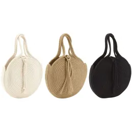 Sac rond en corde de coton et jute