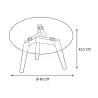 Table basse ronde plateau en verre 80 cm