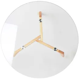 Table basse ronde plateau en verre 80 cm