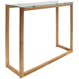 Console plateau en verre