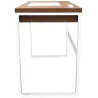 Bureau industriel en bois et métal avec tiroir