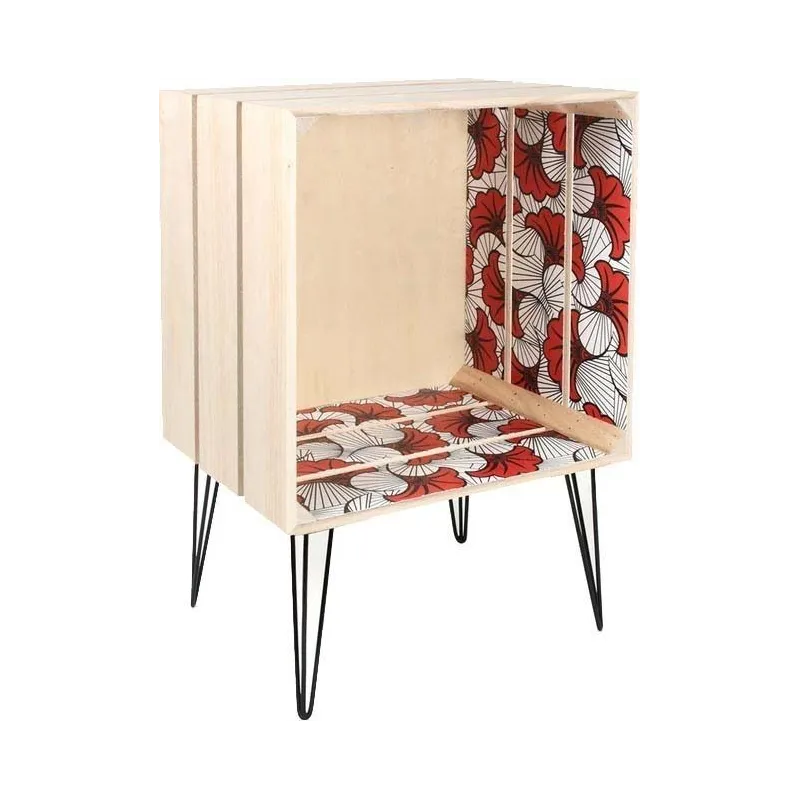 Meuble cagette pieds en métal Wax
