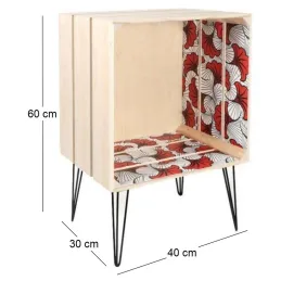 Meuble cagette pieds en métal Wax