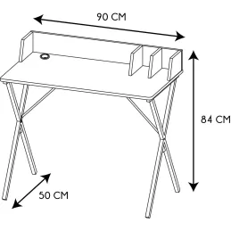 Bureau en bois et métal Brice