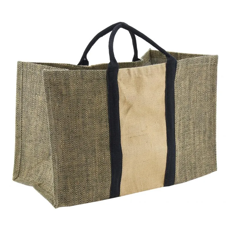 Sac à bûches en jute