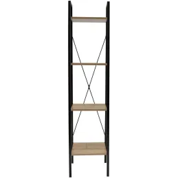 Etagère 4 tablettes en bois et métal Savannah