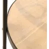 Table d'appoint en métal et bois horloge