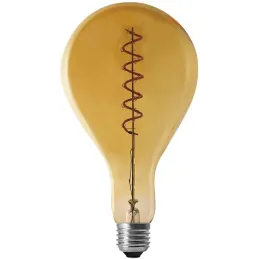 Ampoule goutte d'eau à led spirale ambrée 16 cm