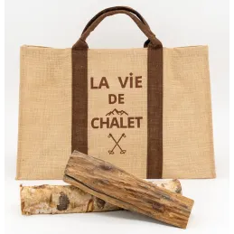 Sac à bûches en jute
