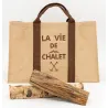 Sac à bûches en jute