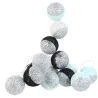 Guirlande lumineuse boules pailletées 16 leds