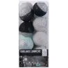 Guirlande lumineuse boules pailletées 16 leds