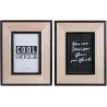 Cadre photo en bois Happy working  (Lot de 2)