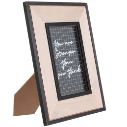 Cadre photo en bois Happy working  (Lot de 2)