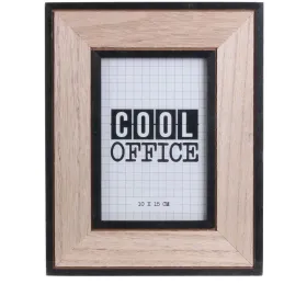 Cadre photo en bois Happy working  (Lot de 2)