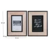 Cadre photo en bois Happy working  (Lot de 2)