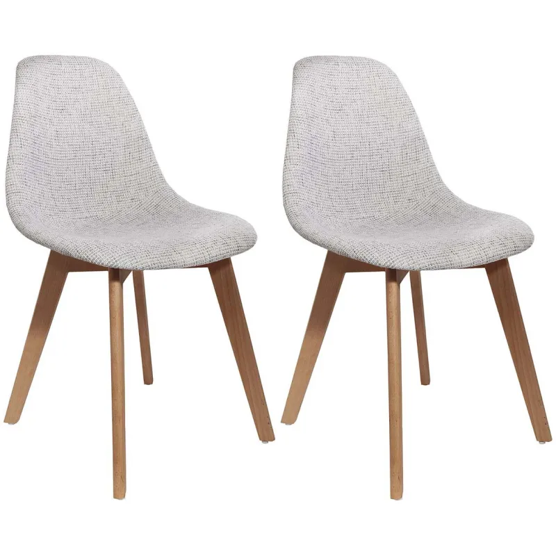 Chaise scandinave assise grosse maille (Lot de 2)