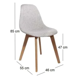 Chaise scandinave assise grosse maille (Lot de 2)