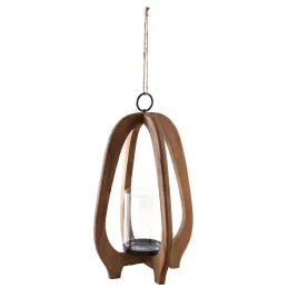 Lanterne en bois et en verre