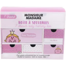 Boite à souvenirs naissance Monsieur Madame