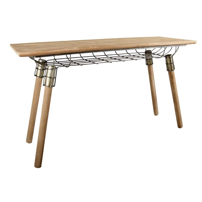 Console en pin et métal