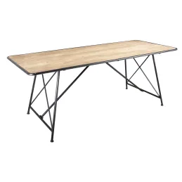 Table en métal et pin