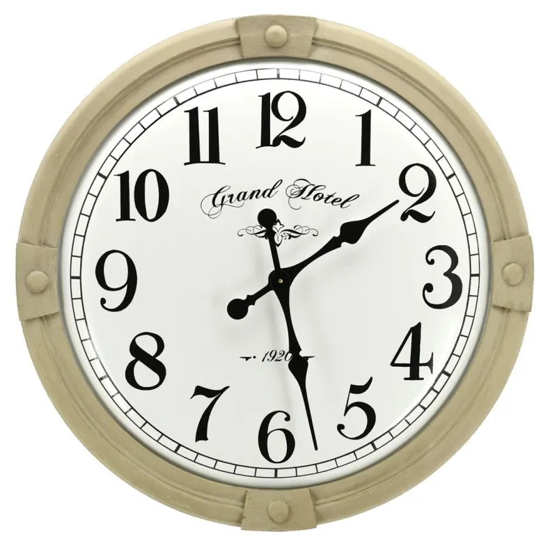 Horloge en métal Grand Hôtel