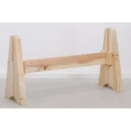 Paravent en sapin sculpté sur socle