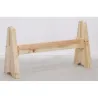 Paravent en sapin sculpté sur socle