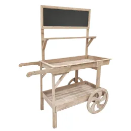 Chariot en bois finition antique