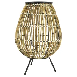 Lampe sur pied en rotin naturel