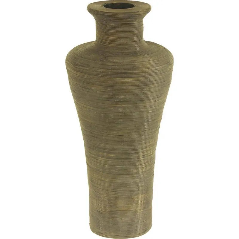 Vase en rotin patiné