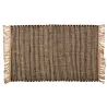 Tapis en jute naturel et noir