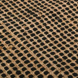 Tapis en jute naturel et noir