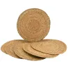 Set de table ronds en jonc naturel Zoho (Lot de 6)