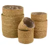 Cache-pots ronds en jonc naturel (Lot de 6)