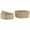Corbeilles carrées en rotin naturel (Lot de 3)