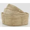 Corbeilles carrées en rotin naturel (Lot de 3)