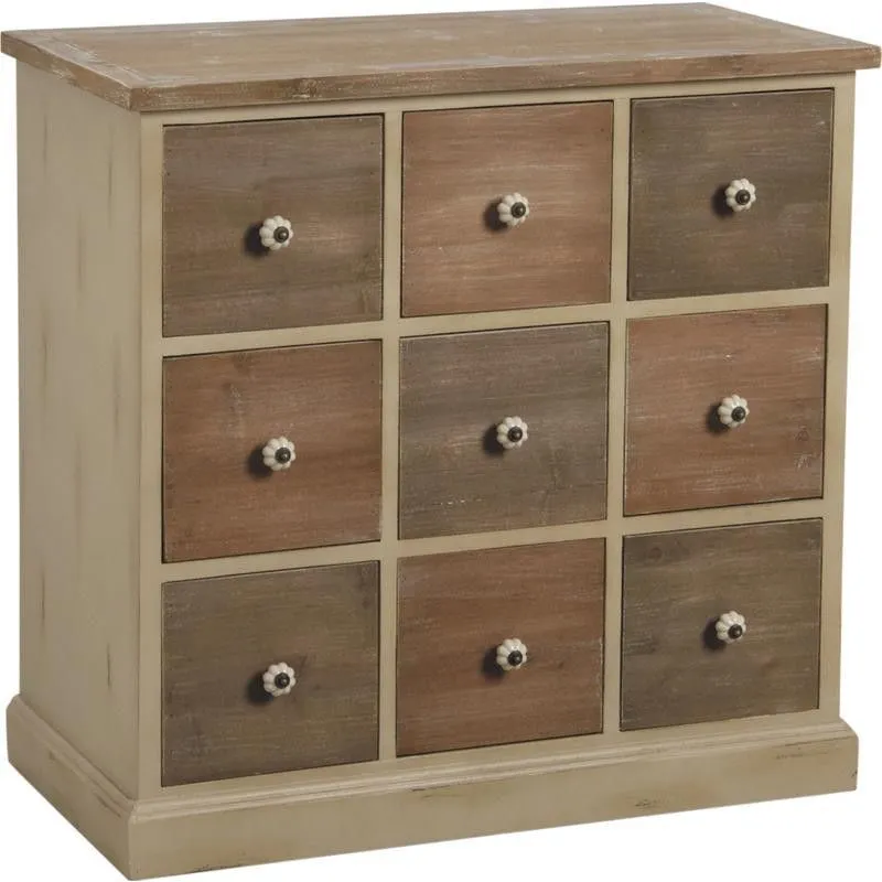 Commode 9 tiroirs en pin La fabrique