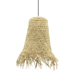Suspension frange en jonc naturel
