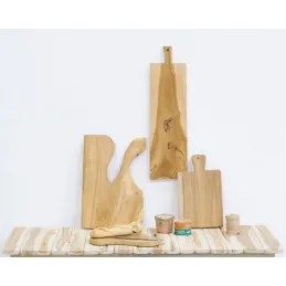 Planche à découper design en teck naturel