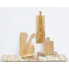 Planche à découper design en teck naturel